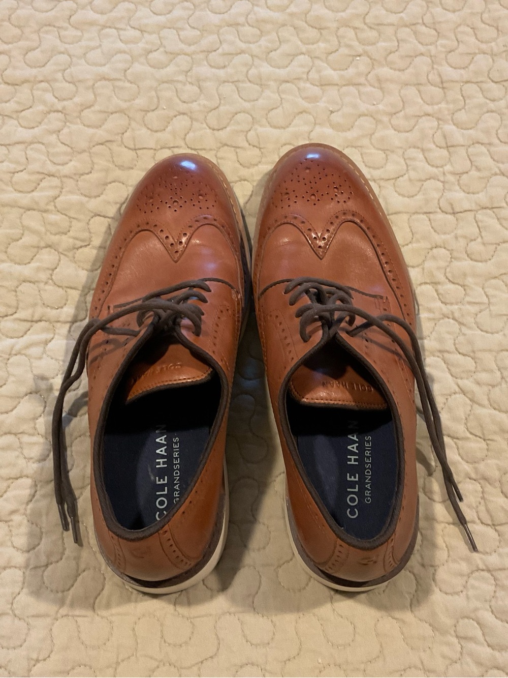 Cole Haan Men's Tan/Brown Wingtip Oxfords